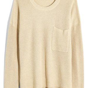 Madewell Thompson  beige pocket pullover sweater